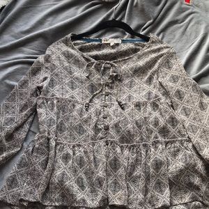 patterned blouse, Nordstrom BP